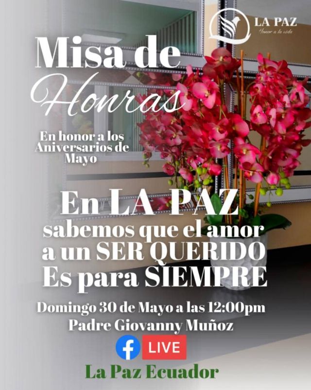 MISA DE HONRAS ANIVERSARIOS MES DE MAYO